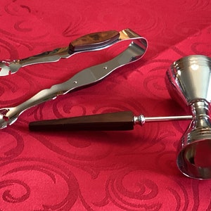 Eleganckie uchwyty testowane bakelitem i wózek barowy ze stali nierdzewnej Glo Hill Bar Tools