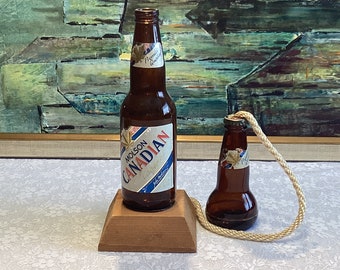 Unique Handmade Molson Canadian Beer Bottle Made To Look Like A Antique Phone