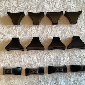 Black Steel Drawer Pulls Single Screw Heavy Solid Vintage Pot Handle Style