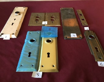 A Selection Of Antique/ Vintage Door Hardware Parts And Wall Switch Plates All Good Replacement Parts Some Brand New