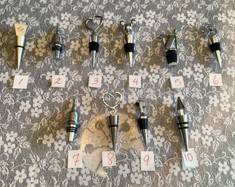 Tapones para botellas de vino. 10 tapones metálicos diferentes para elegir.