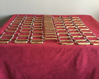 Drawer Pulls 66 Total Vintage Gold Coloured With Engraved Starburst Looking Pattern Being Sold In Different Quantities 3” Centers Large Job