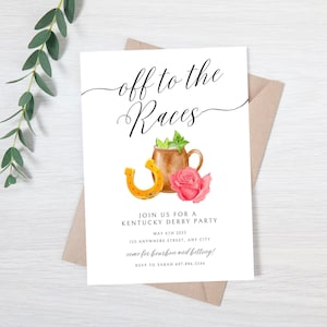 Kentucky Derby Invitation | Kentucky Derby Party | Kentucky Derby Invite | Talk Derby To Me | Off to the Races