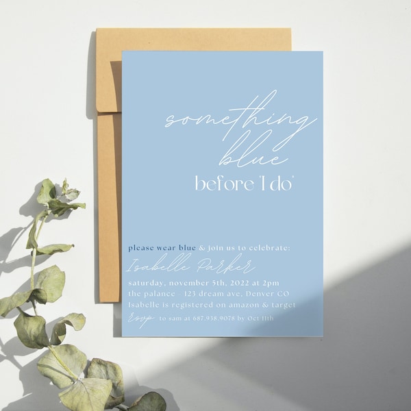 Something Blue Bridal Shower Invitation | Something Blue Crew | Bridal Shower Themes