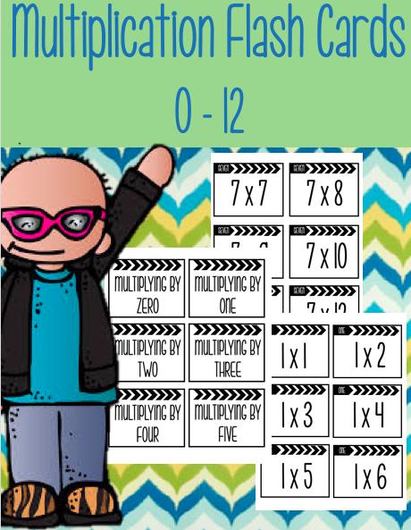 Flash Cards Math Multiplication Multiplication Flash Cards 0–12 | Math Fact Practice | Printable Flash ...