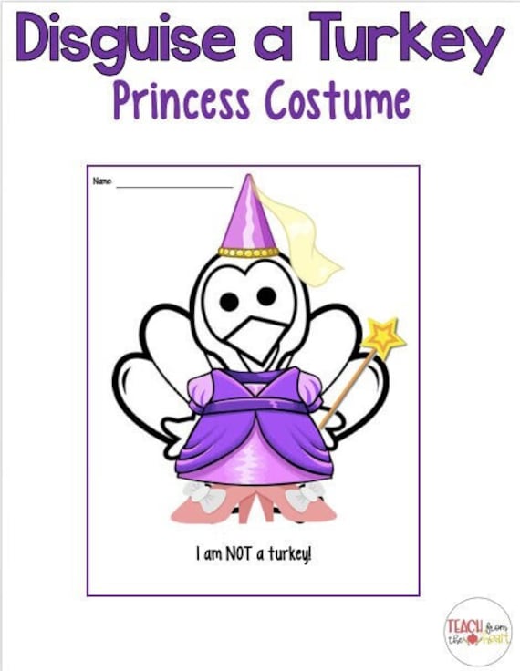 turkey dressed as a princess Erin's Tom the Turkey disguise craft project for school. She insisted on making him a vegan princess Shoutout to @vegansoccermom_ for the awesome idea to add facts about turkeys