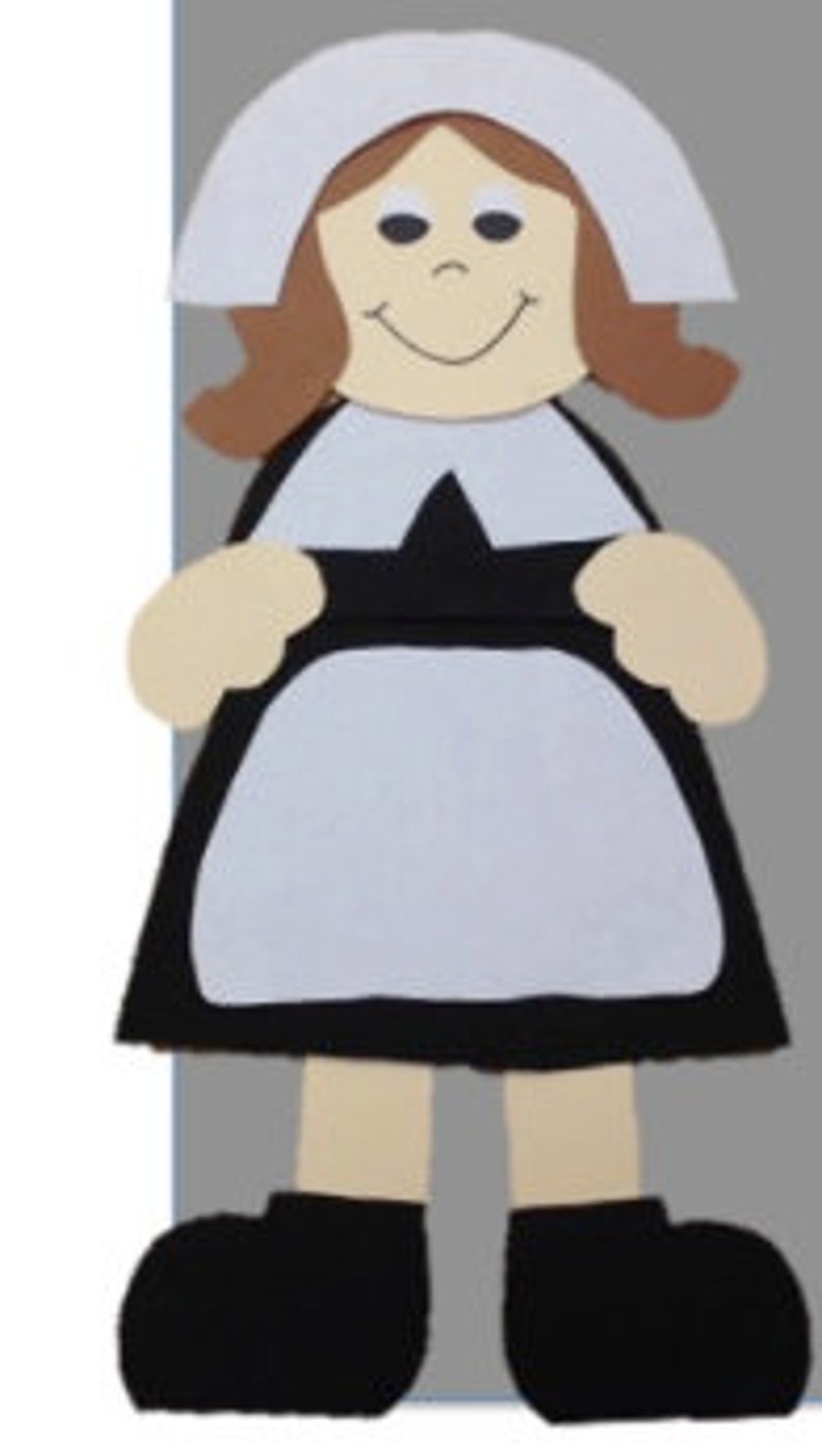 Pilgrim Boy and Girl Craft A Thanksgiving Craft Etsy