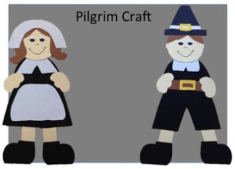 Pilgrim Boy and Girl Craft A Thanksgiving Craft Etsy
