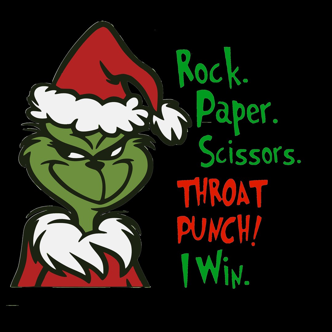Rock Paper Scissors Throat Punch Grinch - Etsy