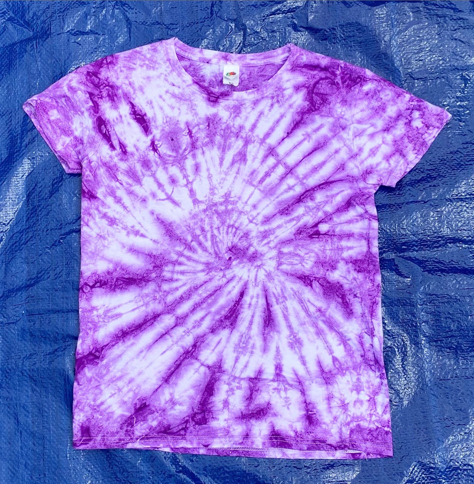 Purple tie dye T-shirt unisex Size S | Etsy