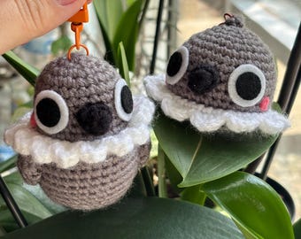 Grumpy Crow Crochet Keychain | Love and Deepspace Sylus | MADE TO ORDER | Handmade Crochet Crow Keychain | Amigurumi