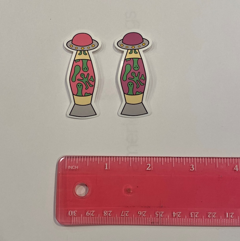 Alien UFO Lava Lamp Stickers