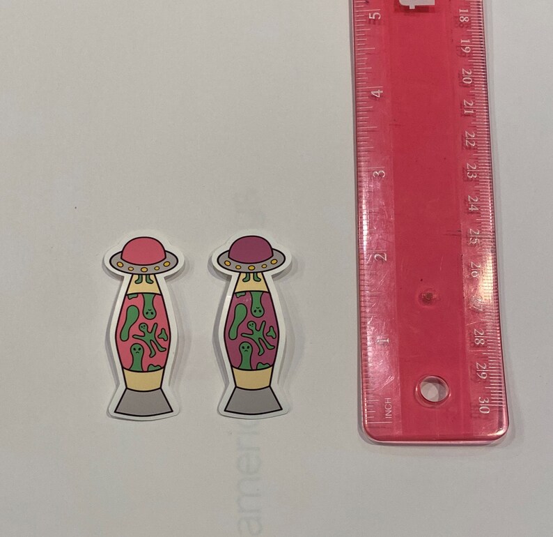 Alien UFO Lava Lamp Stickers