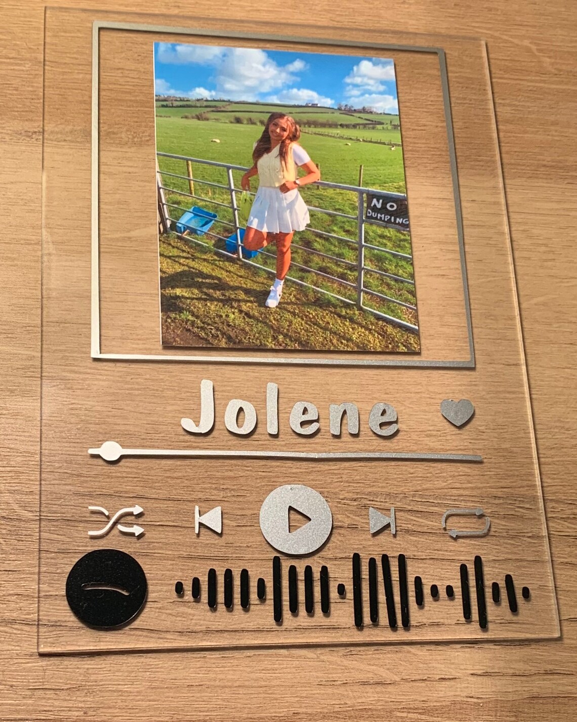 Personalised acrylic plaque Spotify Frame Song Frame Custom Etsy