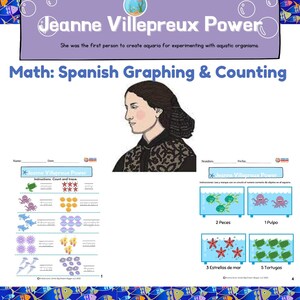 Early Learners History Women&#39;s History Month | Spanish Coloring Pages | Jeanne Villepreux Power | Women&#39;s Inventors History Activities