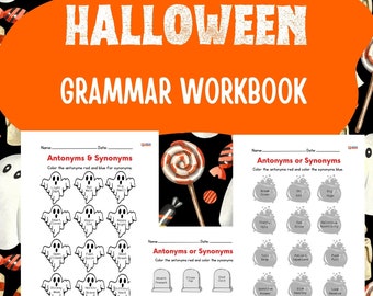 Halloween Antonyms & Synonyms worksheet