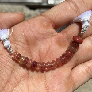 AAA+ Andesine 17 piece Smooth, Rondelle Shape beads, briollete beads, Both Side Smooth, 6x4 to 7x4 mm, Best for jewellery