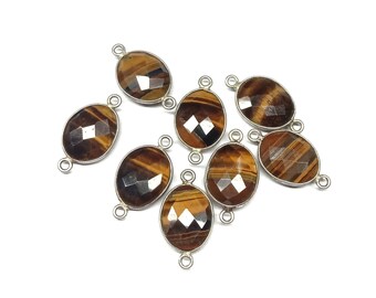 Tiger's Eye Oval Facet Earrings Tiger's Eye Oval Facet Earrings