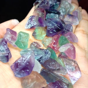 Naturale Multi Colour fluorite Rough Gemstone, fluorite Crystals Wholesale Price,20x8 to 22x10 mm