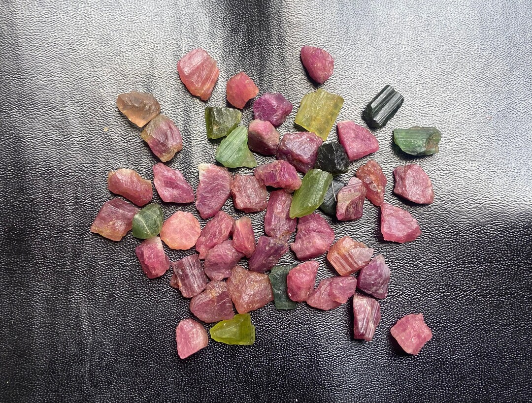 Raw Shape AAA+ Multi Tourmaline 190ct Raw , Raw Shape Gemstone, Gemstone Rough ...