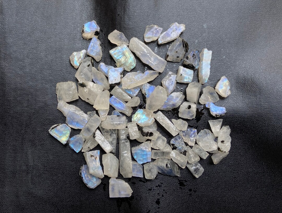 Raw Shape AAA+ Rainbow Moonstone Raw, Raw Shape Gemstone, Gemstone Rough, 26x10x5 ...