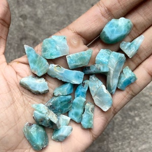 Gorgeous Larimar Rough Gemstone, Larimar Rough Wholesale Price, 18x13 to 25x12 mm