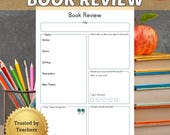 Book Report Template for Kids | Homeschool Reading Worksheet | Book Review Printable | Reading Comprehension Activity PDF