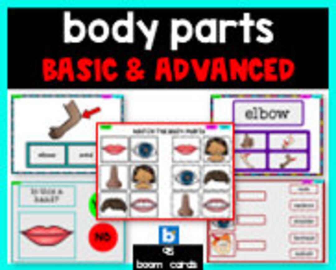Body Parts Boom Cards Basic & Advanced - Etsy