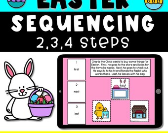Easter Sequencing Stories with Pictures 2, 3, 4 step sequences first, next, last
