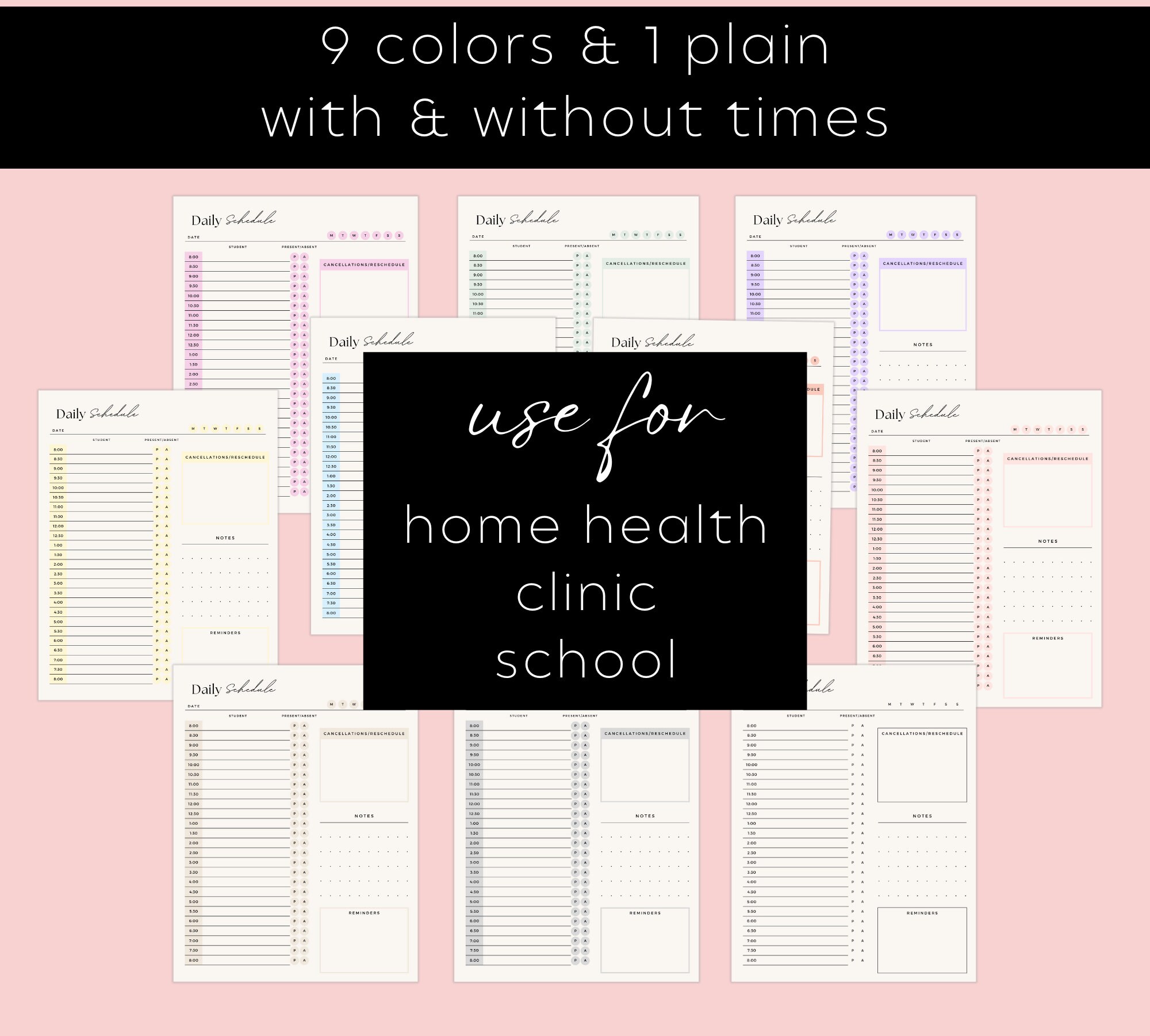 Daily Schedule SLP SLPA Planner SLP Data Sheet, Organization Printables ...
