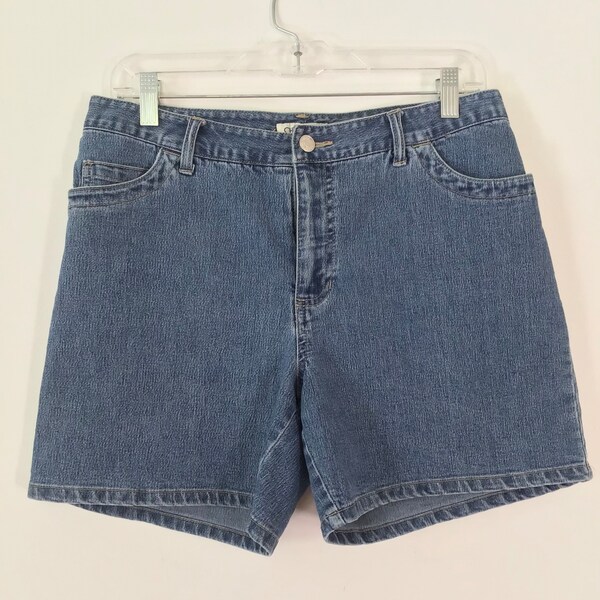 Vintage 80s 90s Cherokee Brand high rise med wash denim shorts size 6