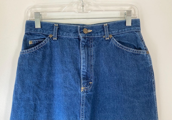 Vintage 1970s Lee Riders dark wash high waist den… - image 2
