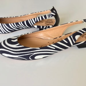 Vintage Tibi New York Mod Print Ballet Flats Size 7.5 Made in Italy 50s ...