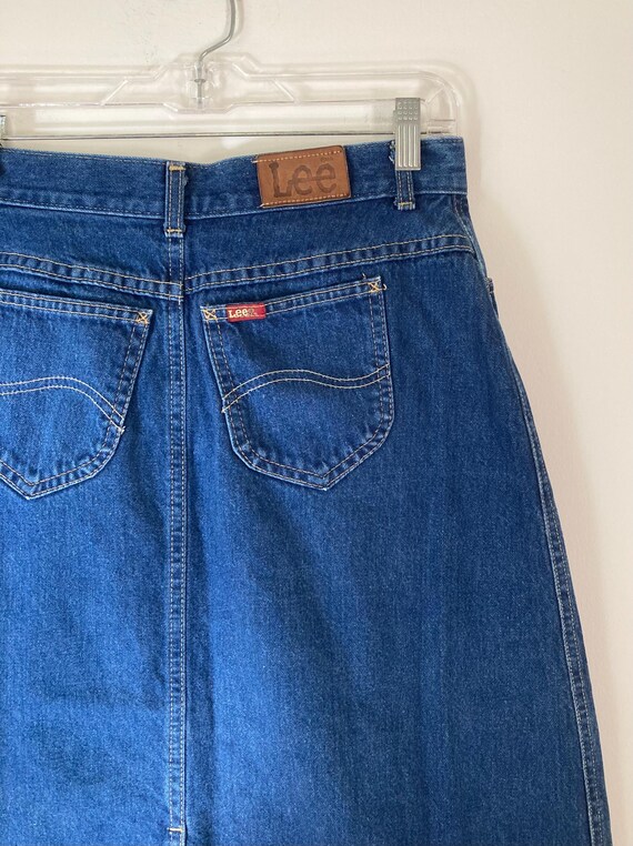 Vintage 1970s Lee Riders dark wash high waist den… - image 3