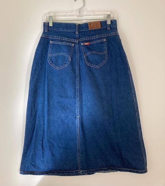 Vintage 1970s Lee Riders dark wash high waist den… - image 7