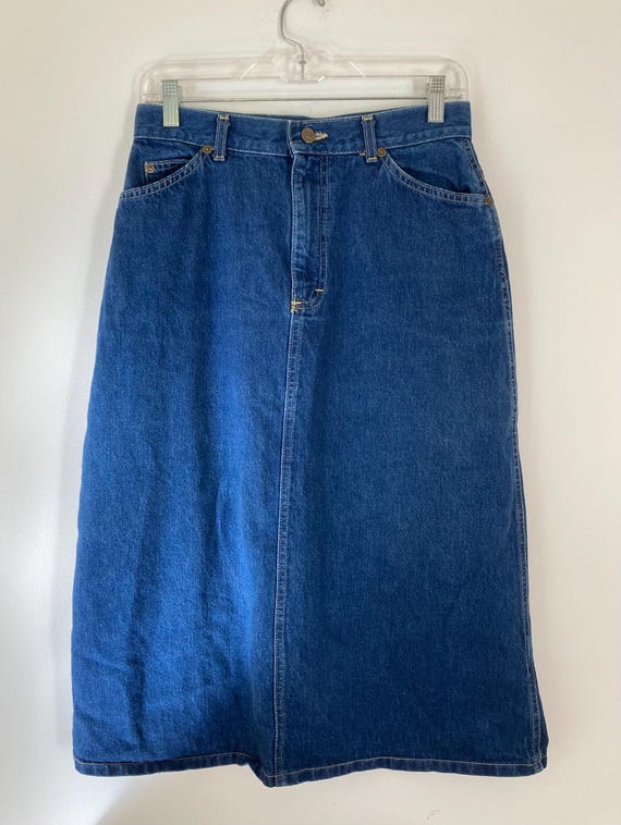 Vintage 1970s Lee Riders dark wash high waist den… - image 1