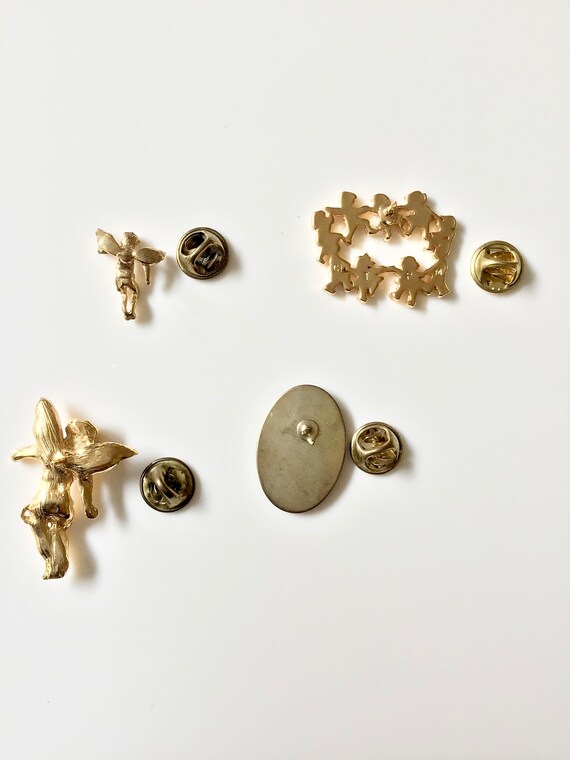 Vintage gold tone tack pin lot - image 5