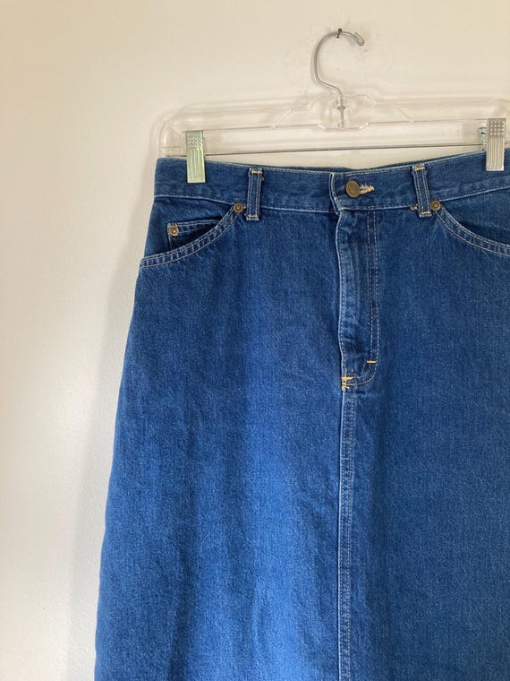 Vintage 1970s Lee Riders dark wash high waist den… - image 6