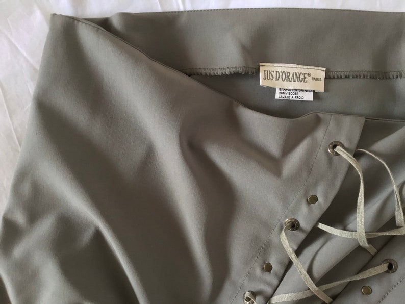 Vintage Y2K 1990s lace-up skirt made in France