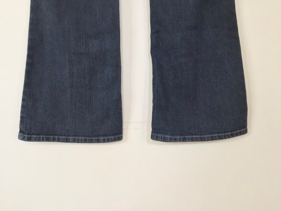 Vintage 90s Y2k Cos Jeans high rise dark blue was… - image 8