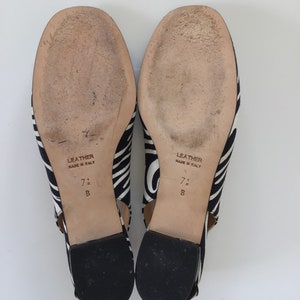 Vintage Tibi New York Mod Print Ballet Flats Size 7.5 Made in Italy 50s ...