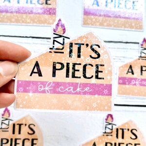 Itzy It’s a Piece of Cake inspiriert holografische 8 cm Vinyl Die Cut Aufkleber