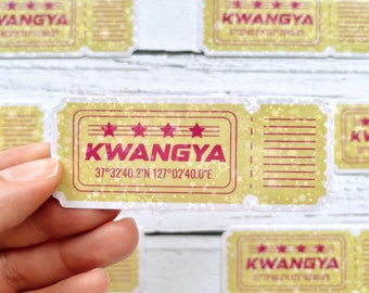 Kwangya inspired Holographic 8cm Vinyl Die Cut Sticker