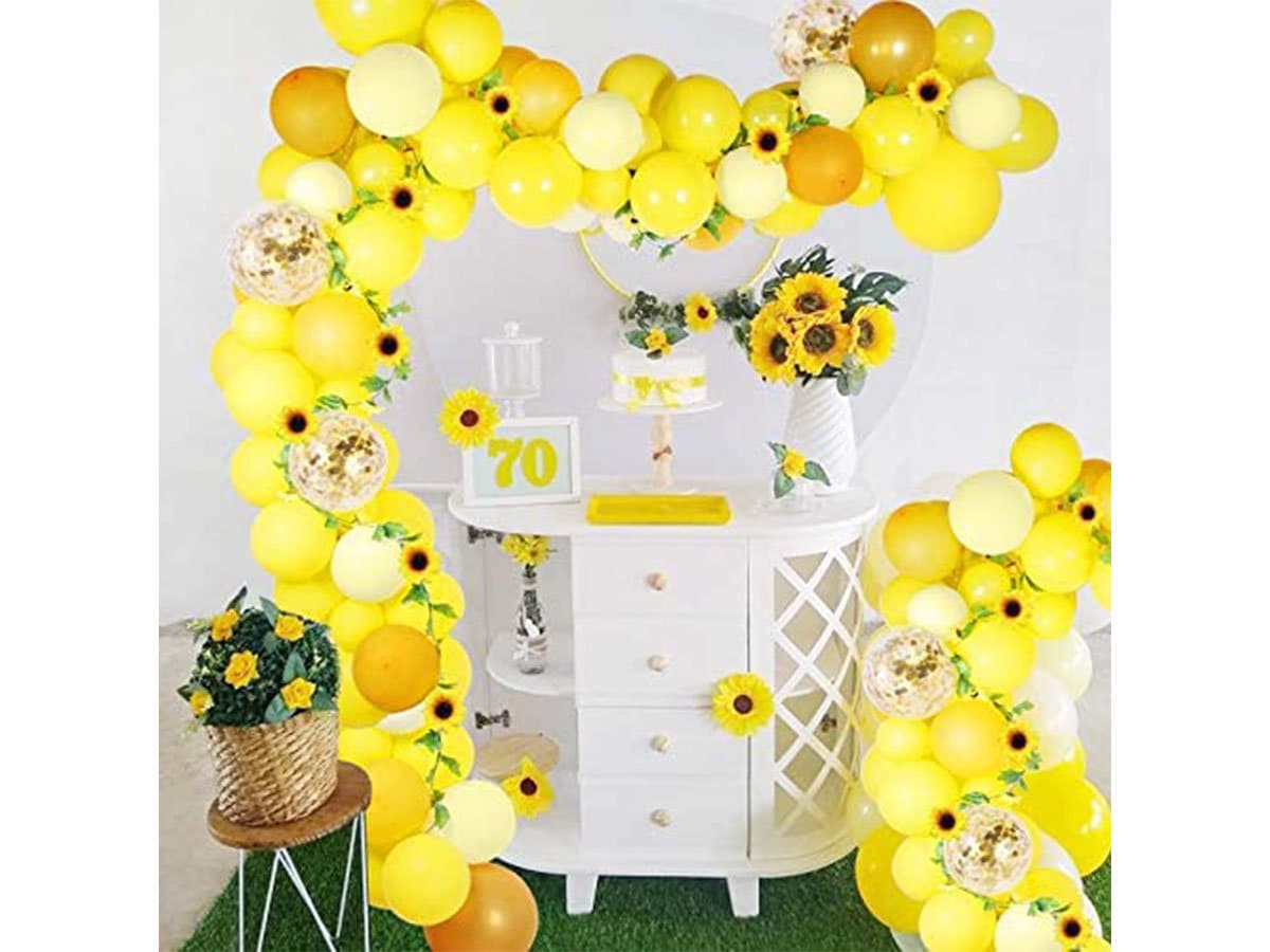 Sunflower Baby Shower Decorations Sunflower Balloon Garland Etsy