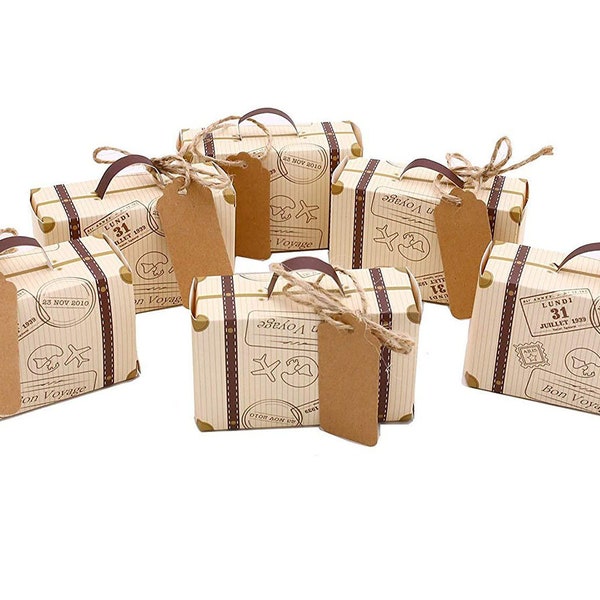 Suitcase Favor Box Etsy