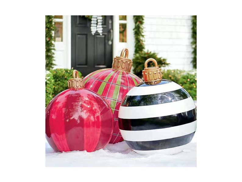24 Inches Inflatable Christmas Ball Xmas Blow up Ball - Etsy