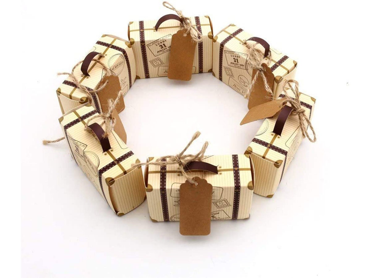 50pcs Mini Suitcase Favor Box Party Favor Candy Box Vintage Etsy