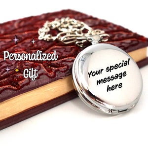 Personalized Pocket Watch | Engraved Pocket Watch | Custom Vintage Looking Pocket Watches With Chain | Gift For Dad | Gift For Him Boyfriend