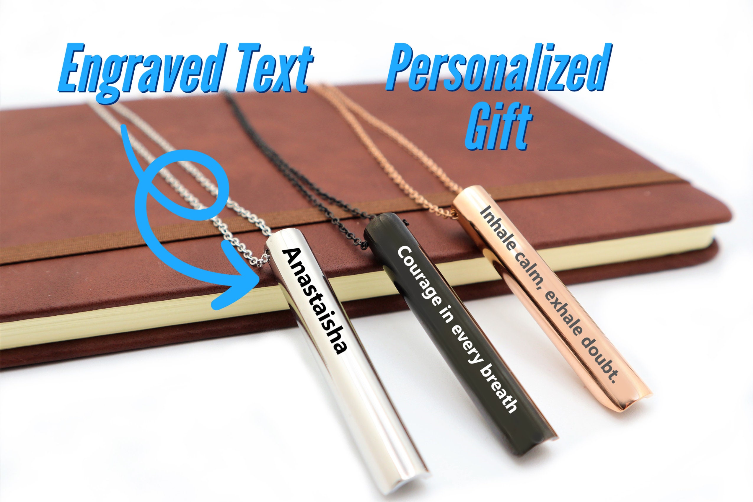 Custom Made Breathing Necklace For Anxiety Relief Breathing Tool Necklaces For Natural Stress Relief Meditation Anxiety Breathing Necklace