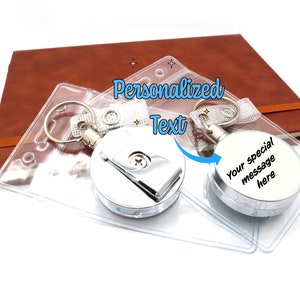 Personalized Nurse ID Badge Reel Holder Nurse Appreciation Gifts For Nurses And Vet Techs With Customizable Name And Unique Quote and Charm
